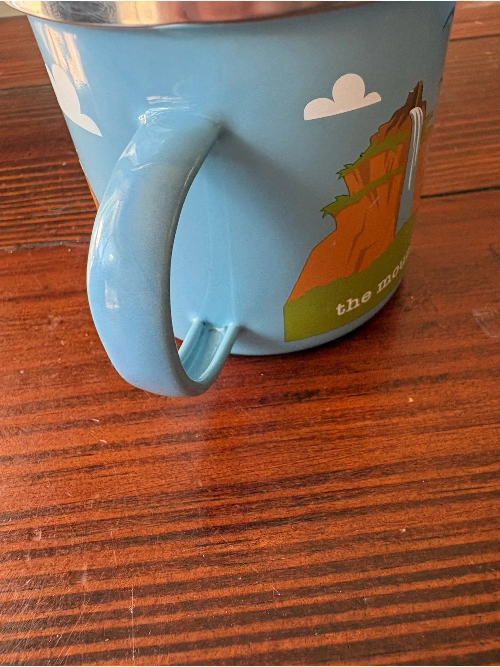 Disney Walt Disney World Blue Mountain Enamel Camping Mug